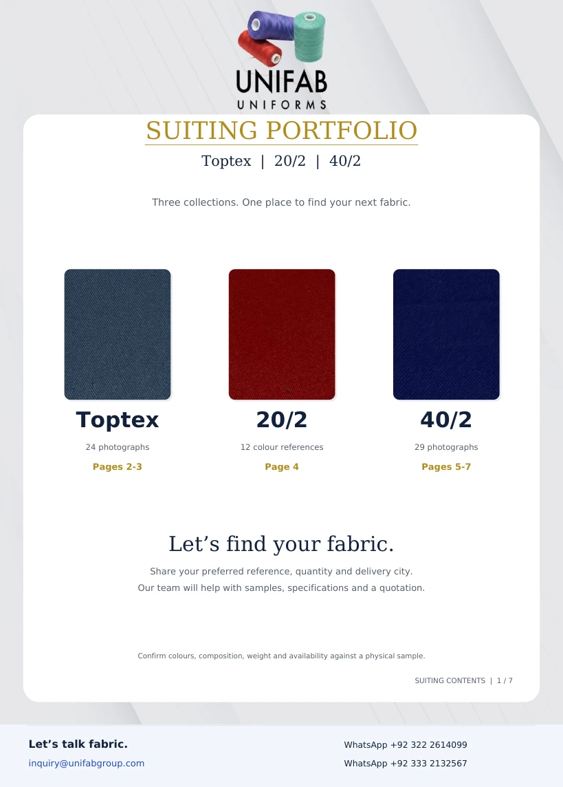Suiting portfolio cover